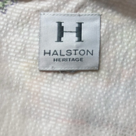 Halston Heritage One Shoulder Silk Dress In Fluorescent Coral Print - Picture 8 of 8